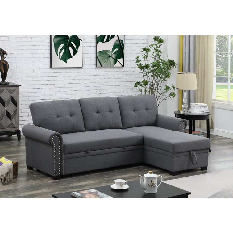 Winston Porter JaeLeigh 86 in 3 pieces sectional sleeper sofa